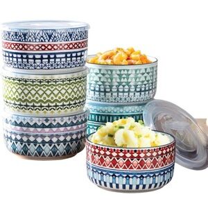 Signature Set of 3 Stoneware Bowls with Vented Lids